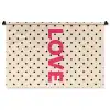 Love - Stippen - Roze Wandkleed katoen middel -zz3d
