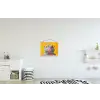 Kameleon - Kauwgom - Kleurrijk textielposter latten blank klein -kinderkamer
