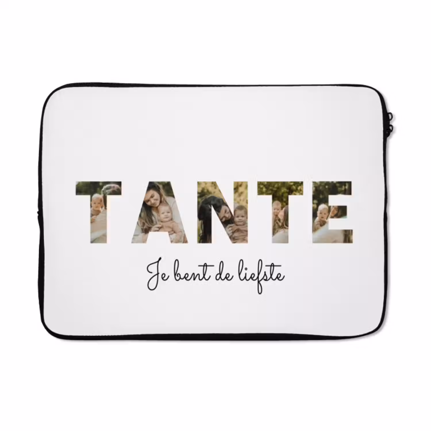 Gepersonaliseerde laptophoes - Tante - Lettercollage