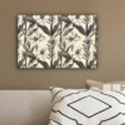 Klassiek - Botanisch - Zwart - Beige canvas 2cm klein 34 -sfeer3