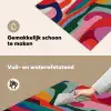 Vormen - Bochten - Kleurrijk - Abstract Inductie beschemer met haakjes middel -ky-schoon-nl