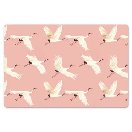 Modern - Kraanvogels - Roze Placemat vinyl groot 368 -zzsfeer1_Kitchenyeah-website