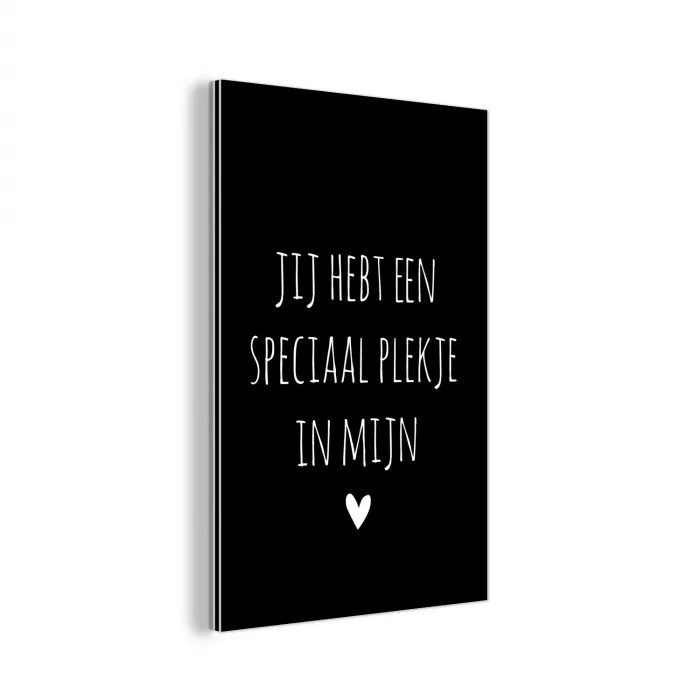 Spreuken - Een speciaal plekje in mijn hart - Quotes aluminium wit klein -3d
