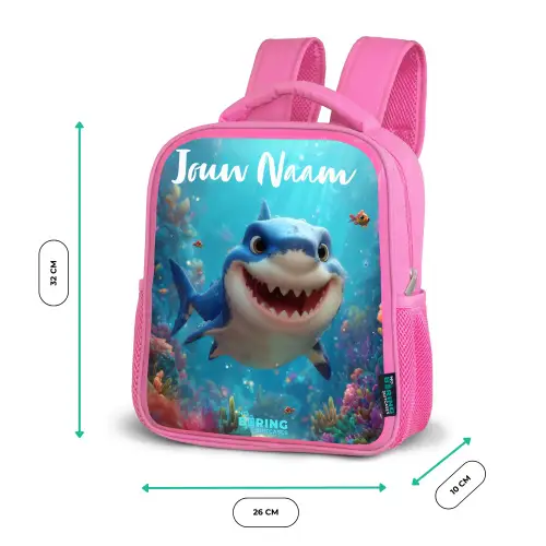 Rif - Koraal - Haai - Dier Kinderrugzak - Roze middel -productfoto_formaten