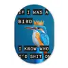 Vogel - Decoratie - Ijsvogel - Blauw Wandcirkel Ovaal Forex klein -3d