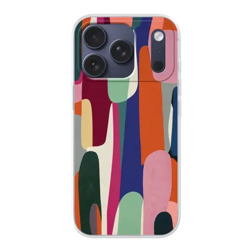 Vormen - Ritmisch - Kleuren - Abstract Telefoonhoesje iPhone 17 Pro klein -3d