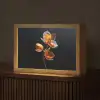 Bloem - Orchidee - Oranje Light Box met kabel (Tafellamp) klein -z3d_website