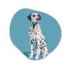 Dalmatiër - Zonnebril - Blauw Wandcirkel Organisch Forex 3mm klein -3d