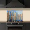Skyline - Wolkenkrabbers - Water - Blauw keuken achterwand spatscherm klein -sfeer1