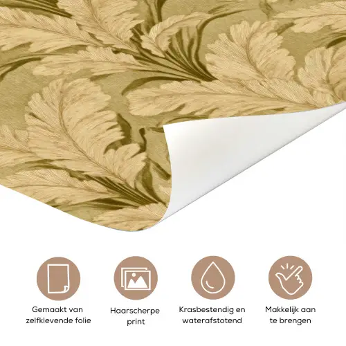 Palmbladeren - Klassiek - Groen deurposter klein 289 -closeup_NL