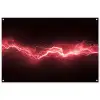 Gaming - Rood - Elektriciteit - Energie  - Lijn tuinposter los doek groot -3d