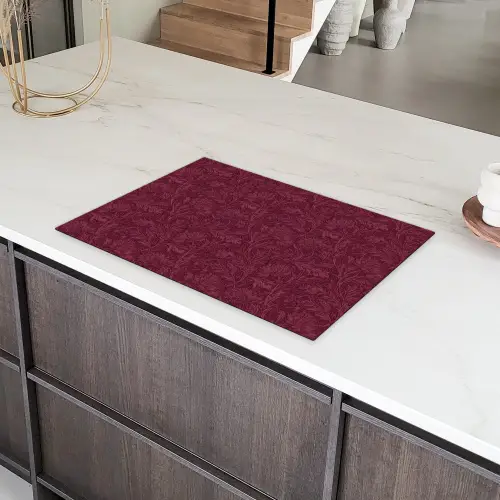 Bladeren - Patroon - Paars Inductie beschermer vinyl 3mm klein 276 -sfeer8