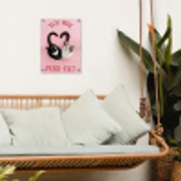 Kat - Hart - Tekst - Valentijn tuinposter los doek klein -sfeer7