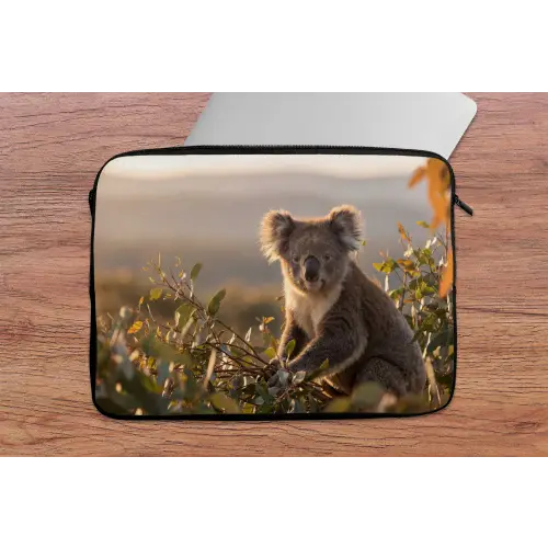 Koala - Bladeren - Ochtendlicht laptophoes neopreen klein -tafel