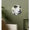 Portret - Vrouw - Penseelstreken - Goud Wandcirkel kunststof plaat 5mm dik klein -sfeer3