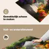 Doorkijk - Pad - Bloemen - Struik - Kleurrijk Inductie beschemer met haakjes middel -ky-schoon-nl
