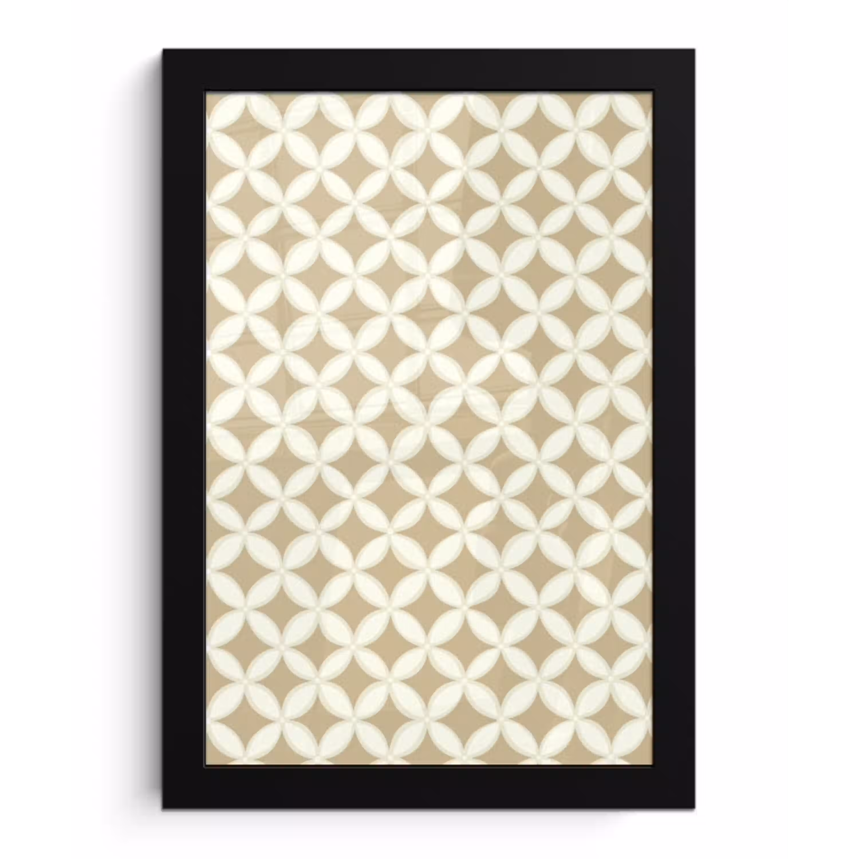 Symmetrisch - Motief - Beige fotolijst zwart zonder passe partout klein 224 -3d