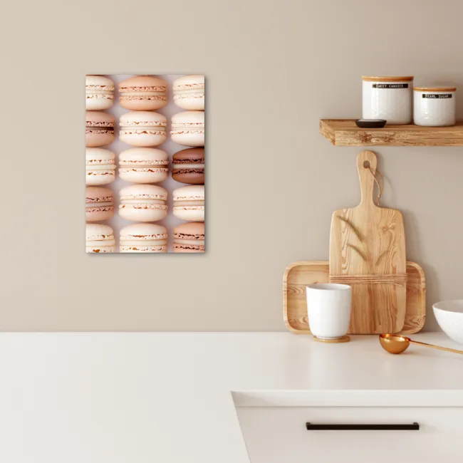 Macarons - Beige - Bruin KitchenYeah - Keuken - Canvas klein -sfeer1