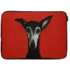 Windhond - Minimalistisch - Rood laptophoes neopreen klein -zkaufland3dotto