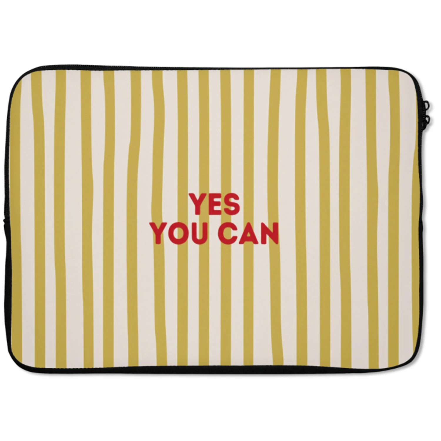 Strepen - Abstract - Yes you can - Rood laptophoes neopreen klein -zkaufland3dotto