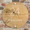 Hout - Klassiek Naambord Rond klein -sfeer2