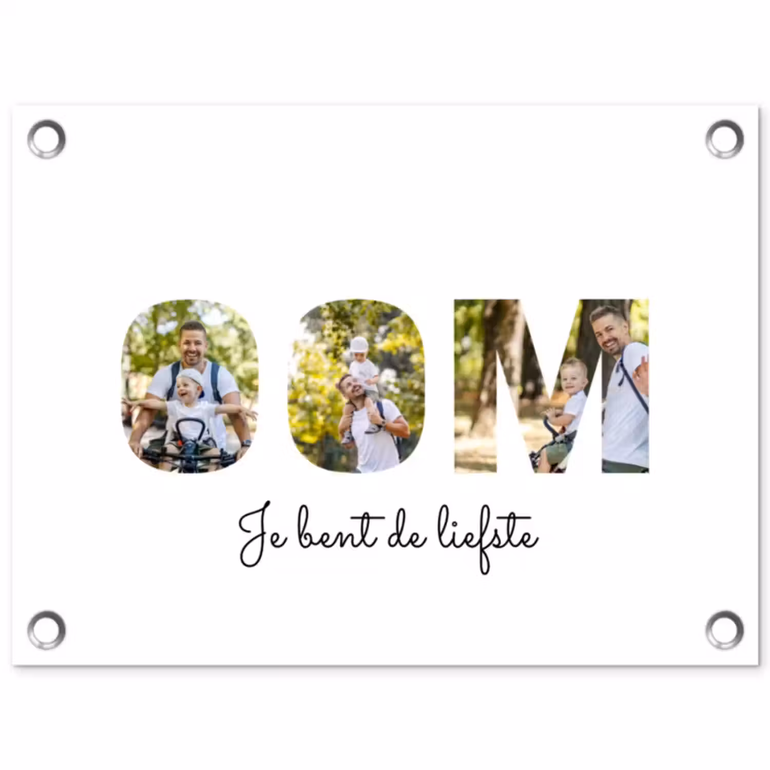 Gepersonaliseerde tuinposter - Oom - Lettercollage