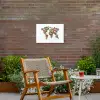 Wereldkaart - Kleurrijk - Bloemen - Lente Tuinposter op houten frame 2 cm dik klein -sfeer3