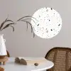 Terrazzo - Patroon - Wit - Neutraal Wandcirkel behangsticker klein 186 -sfeer3