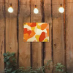 Abstract - Vormen - Oranje tuinposter los doek klein -sfeer1