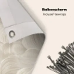 Lijnen - Waaier - Beige Balkonbeschermer Duitsland klein 596 -closeup_NL