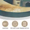 Moskee - Halve maan - Goud - Ramadan - Islamitische Akoestische PET Vilt - Rond klein -closeup_FR