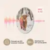 Schotse Hooglander - Sneeuw - Winter - Natuur - Dieren Akoestische PET Vilt - Rond klein -USP_NL