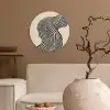 Golvend - Lijnen - Abstract - Silhouet Wandcirkel plexiglas klein -sfeer1