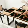 Vrouw - Rood - Groen - Druiven Placemat vinyl groot -zzsfeer4_Kitchenyeah-website