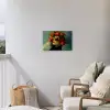 Vrouw - Granaatappel - Herfst - Zonnebril Tuinposter op houten frame 2 cm dik klein -sfeer1