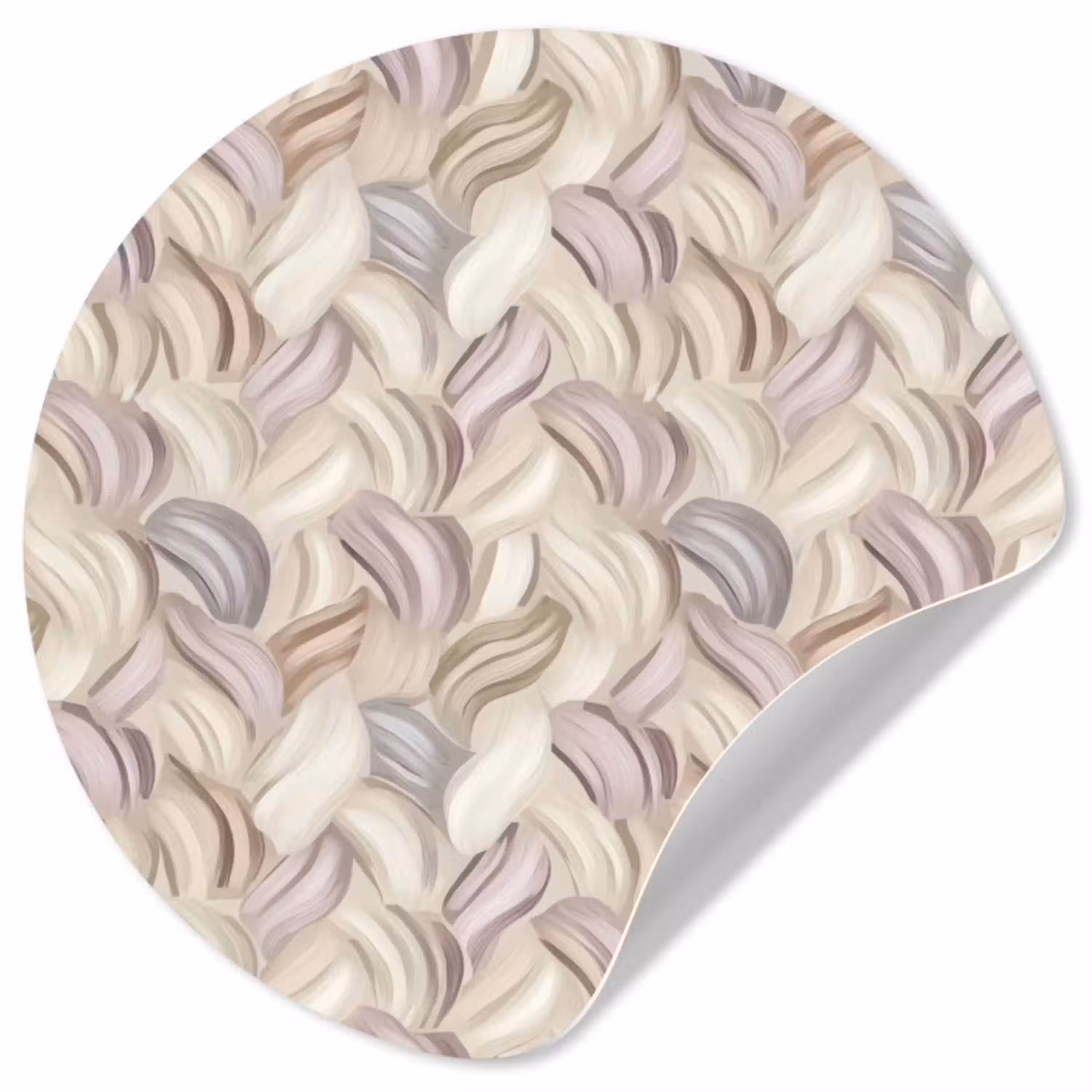 Abstract - Golvend - Pastel Wandcirkel behangsticker klein 186 -3d