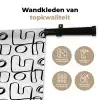 Geometrie - Zwart - Wit Wandkleed katoen klein 269 -sfeer2