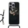 Zwarte - Hoed - Vrouw Hoesje iPhone 16 Pro Max met koord klein -3d