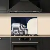 Donkerblauw - Abstract - Lijnen keuken achterwand spatscherm klein -sfeer1