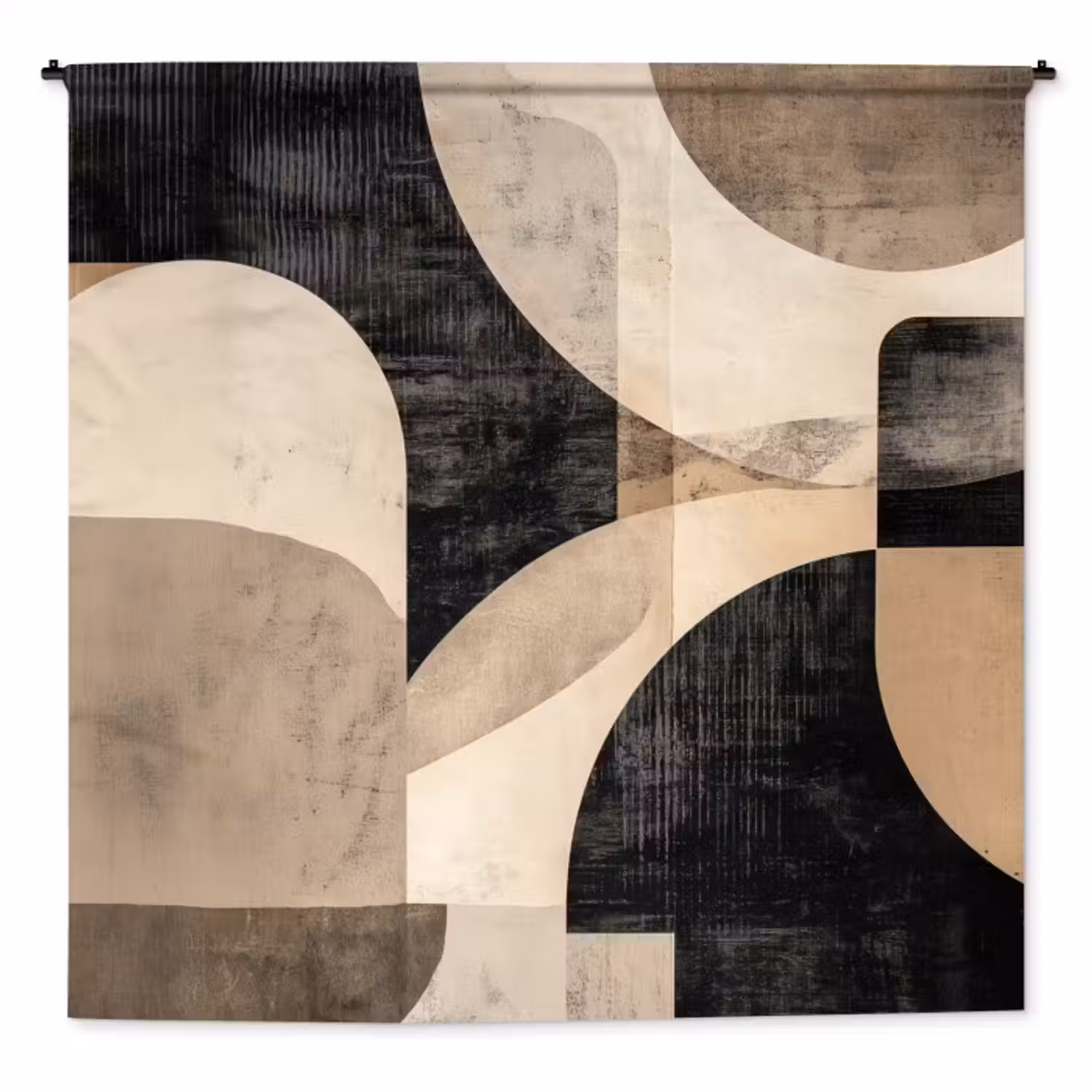 Wandkleed - Abstract - Vormen - Modern - Beige