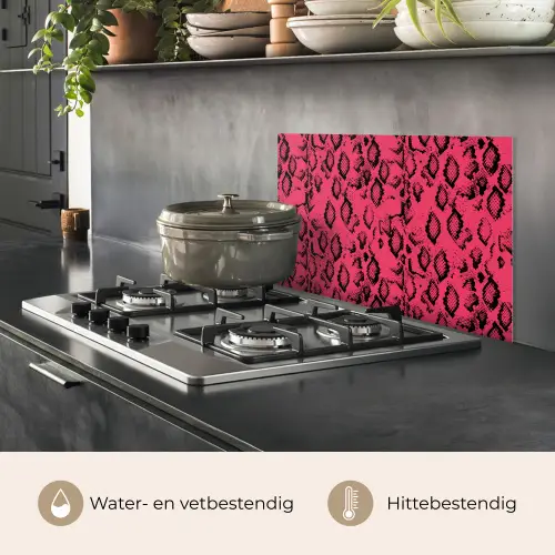 Roze - Slang - Motief keuken achterwand spatscherm klein 900 -usp_NL