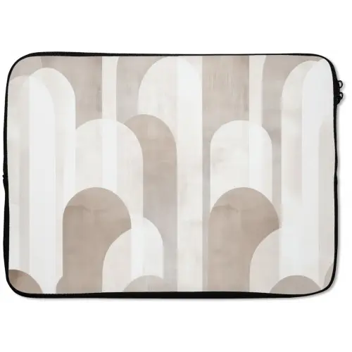 Abstracte bogen - Modern - Beige laptophoes neopreen klein -zkaufland3dotto