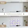 Gezicht - Blauw - Lijnen - Beige keuken achterwand spatscherm klein 900 -voor_na_NL