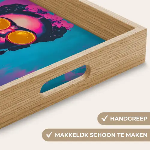 Vrouw - Kauwgom - Zonnebril - Oranje Dienblad Rechthoek middel -USP_HandgreepNL