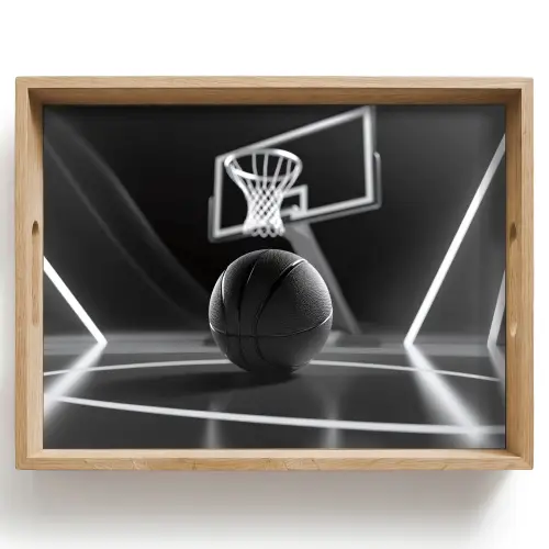 Basketbal - Basketbalveld - Lichtlijnen Dienblad Rechthoek middel -z3d_shopping
