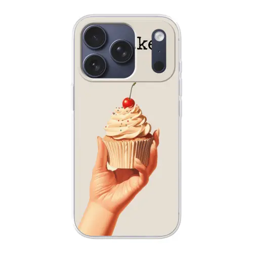 Cupcake - Zoet - Kers Telefoonhoesje iPhone 17 Pro klein -3d