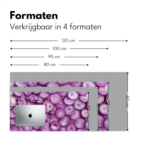 Paars - Uien - Close up Muismat XXL klein -sfeer5