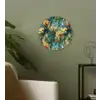 Geel - Bloemen - Groen - Bladeren Wandcirkel plexiglas klein 852 -sfeer3