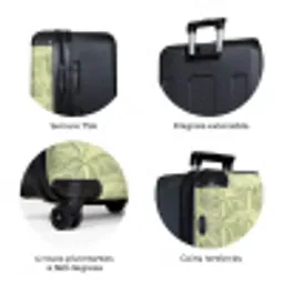 Palmwoud - Tropisch - Groen NBS - Large koffer - Volwassenen Unisex groot -zzzzzzzbolletjes_FR
