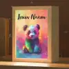 Panda - Dieren - Kleurrijk - Neon Light Box met kabel (Kinderlampje) klein -zzz_3d_website